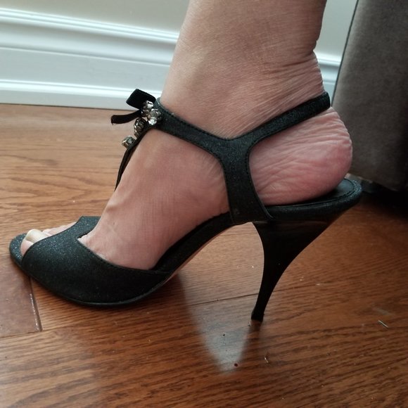 bebe Black high heels women size 8 - Picture 2 of 7